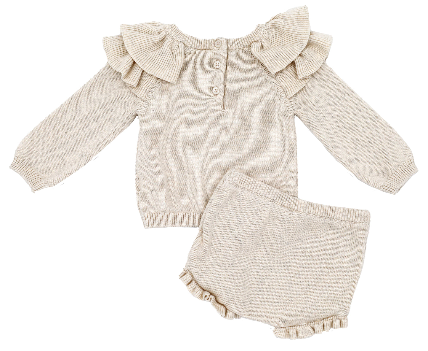 Ruffle Rosebud Knit Set