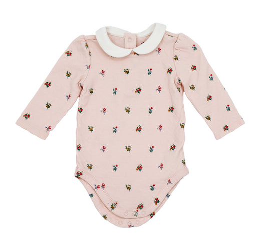 Petal Pink Collar Onesie