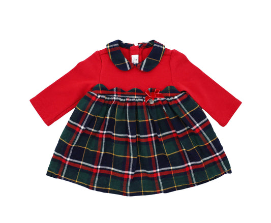 Baby Collar Plaid Dress